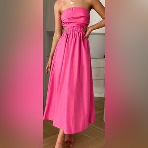 Petal & Pup Pink Midi Dress